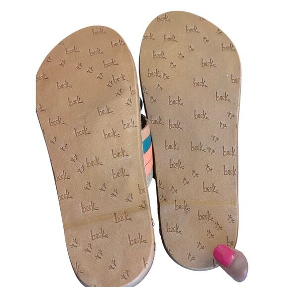 Beek Palila Slide Sandals Sz 6 | Anthropologie Leather Crisscross Flats Handmade - Picture 2 of 9